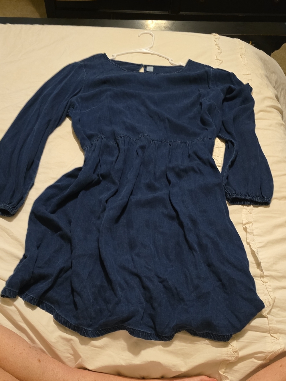 Old Navy Womens Dark Navy Long-Sleeve Casual Dress